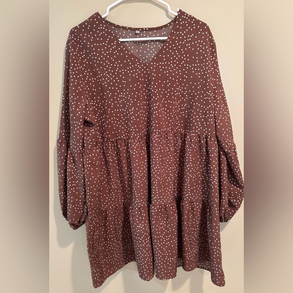 Brown Polka Dot Dress
